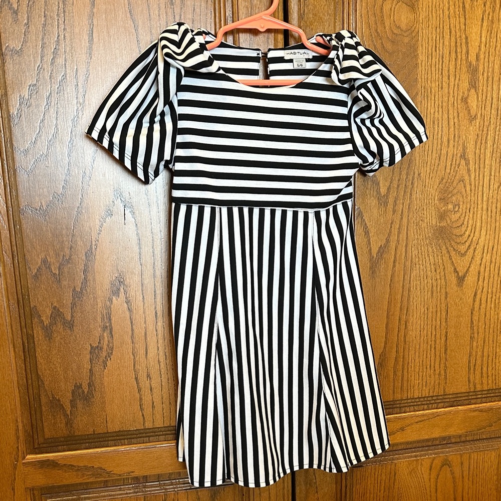 Habitual black and white striped dress